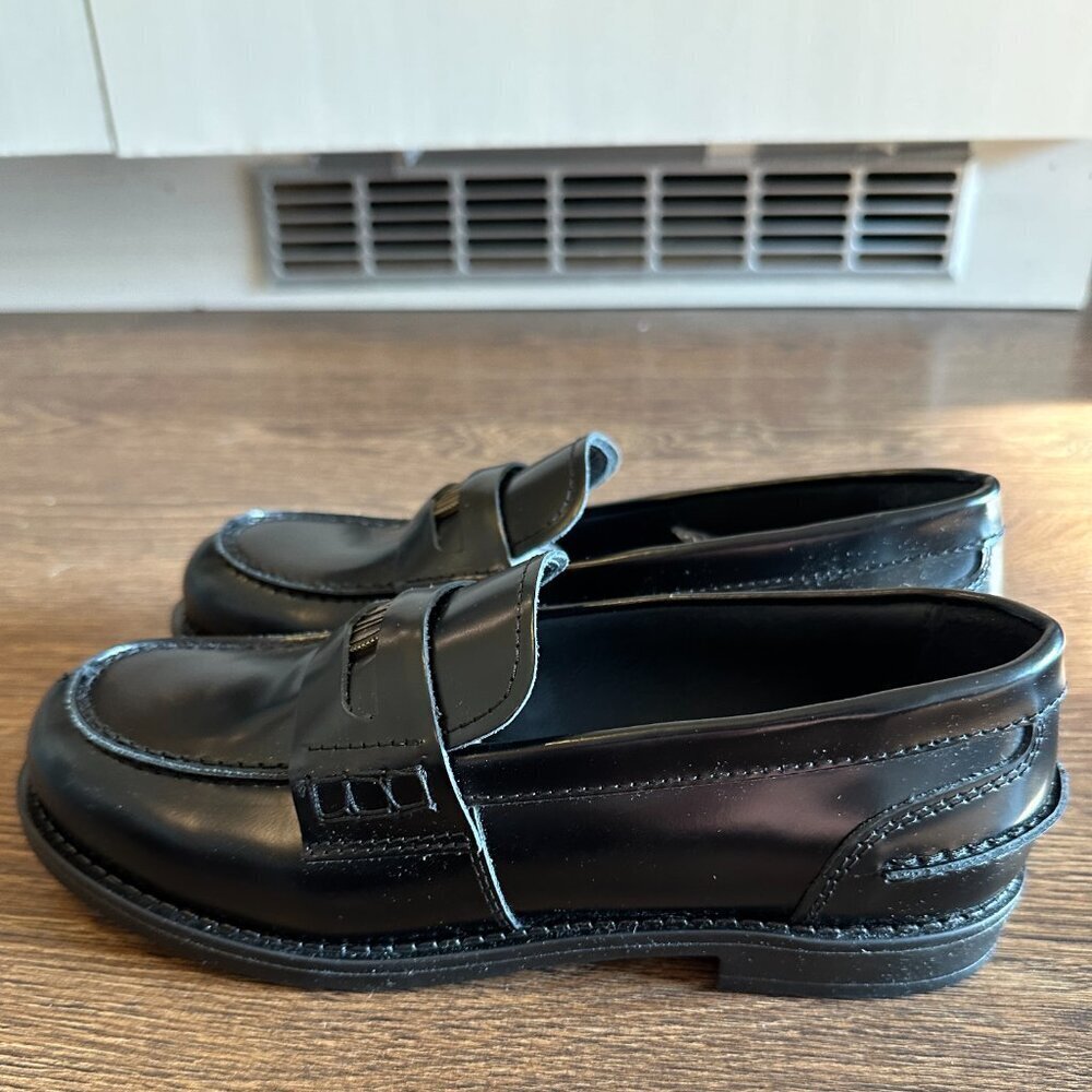 BNIB Mimosa Black Leather Loafers - Size 5 - Picture 7 of 11